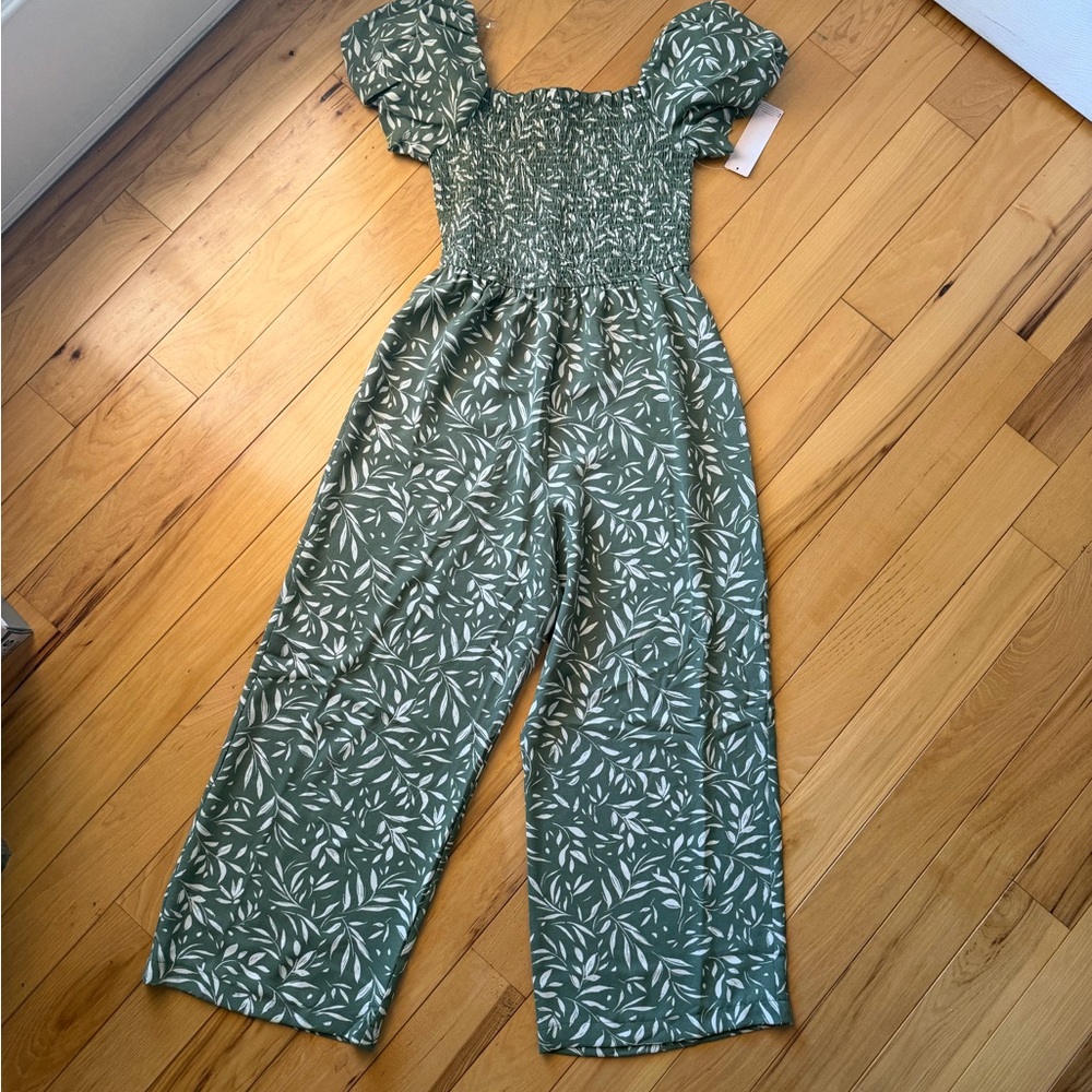 Inspired Hearts Leafy Green Jumpsuit